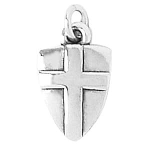 Buy Sterling Silver Shield w Cross Charm by Bob Siemon