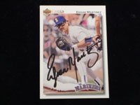 Martinez, Edgar (Seattle Mariners) Autographed/Hand Signed 1992 Upper Deck Baseball Card