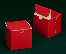 Dress My Cupcake Single Standard Red Cupcake Box and Holder (Without Window), Set of 100 - Holder, Box, Carrier, Display