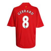 Liverpool Home Shirt 2008/10 with Gerrard 8 printing