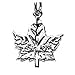 Vermont Maple Leaf Charm - Sterling Silver