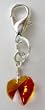 Swarovski Crystal Dog Collar Heart Charms-TOPAZ