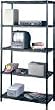 Focus Products Group Blk 5 Tier Shelf Rack 21856 Utility Storage Shelving Metal