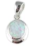 Morningflower Medium Oval White Opal Pendant