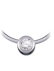 Clevereves 14K White Gold 1 4 Ct Tw Diamond Solitaire Necklace