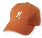 Twill Cap w/3-D Buckmark & Pipe Brim Twill Cap 3D Bkmk Terra Cotta