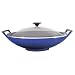 Le Creuset Cast Iron Wok with Glass Lid, Graded Blue, 36 cm