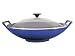 Le Creuset Cast Iron Wok with Glass Lid, Graded Blue, 36 cm