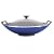 Le Creuset Cast Iron Wok with Glass Lid, Graded Blue, 36 cm