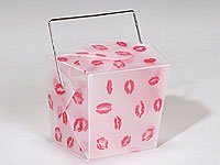 Sexy Luscious Lips Party Favor Chinese Take Out Boxes - Set of 12
