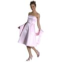 50's Strapless Satin Bridesmaid Prom Dress