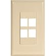 Channel Vision 10-J-4DGI 4-Jack Ivory Decora Compatible Insert Single Gang Wall Plate