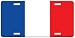 French Flag License Plate - Free Matching Keychain
