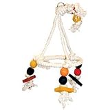 Jumbo Wood and Rope Chandelier