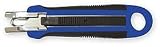 Westward 1YJF3 Safety Utility Knife, 3 1/2 In, Gray/Blue
