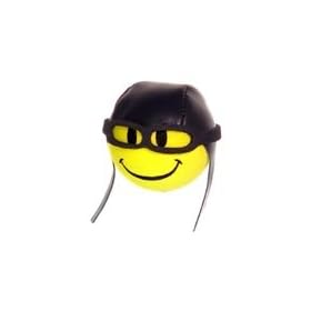 Smiley Biker Pilot Cap Antenna Ball Topper