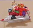 Air Force Santa in Jet Ornament