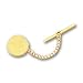 Gold-plated Round Satin Tie Tack