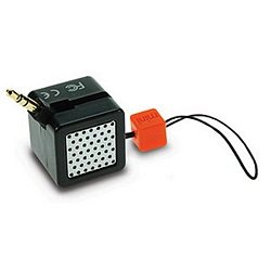 Click here to buy SUPER MINI CUBE SPEAKER, BLACK by Unknown.