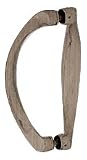 CRL 6 Antique Brushed Nickel Back-to-Back Sculptured Solid Pull Handle