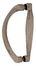 CRL 6 Antique Brushed Nickel Back-to-Back Sculptured Solid Pull Handle