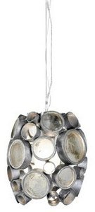 Varaluz 165M01NV Fascination Collection Light Mini-Pendant, Nevada Finish with Recycled Green Bottle Glass, 7-Inch by 8-Inch