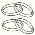 Wedding Envelope Seals x45 - Silver Wedding Rings
