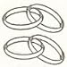 Wedding Envelope Seals x45 - Silver Wedding Rings