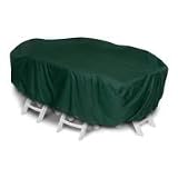 Two Dogs Designs 92-Inch Oval/Rectangle Table and Chairs Cover, Hunter Green