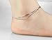 Women's 316L Stainless Steel 3 String Slid Bling Chain Anklet Bracelet, 10