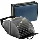 26-Pocket Expanding Poly Document Carrying Case, Navy