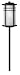 Hinkley Lighting 1516VK Ledgewood Path Light, 18 Watt T5 Wedge Base Light Bulb, Vintage Black