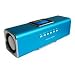 Musicman TXX3548  MA Soundstation Stereo-Lautsprecher mit intergriertem Akku und LCD Display (MP3 Player, Radio, MicroSD Kartenslot,USB Steckplatz) blau