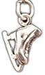 Sterling Silver 3D Ice Figure Skate Charm 925