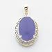 Sterling Silver Lavender Jade Greek Key Pendant