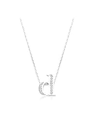 Pave Initial D Pendant Necklace