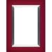Carmine red stained beauty with aluminum inlay