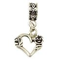 LovingtheBead &copy; Anodised Dangle Heart Slide-on & Slide-Off Bead Charm
