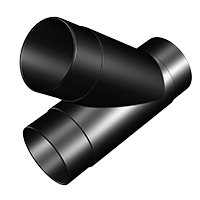 Dust Collection 2 1 2 Y-Connector by Peachtree Woodworking