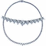 32.50 Carat D/VS1 Round Certified Diamond Necklace in 18ct Solid White Gold