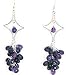 Gift Ideas for Women - Dangle Earring In Sterling Silver & Amethyst Gemstone 3.25 inches (ers131)