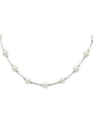 Sterling Silver Cultured Pearl Necklace - QH2403-18"