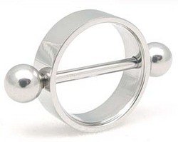 Stainless Steel Nipple Rounder Shield Ring Barbell 