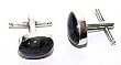 Cuff Link Pair Men Sterling Silver Labradorite Gemstone