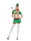 St. PatrickS Day 4Pc Lucky Charmed Leprechaun Sexy Holiday Party Costume