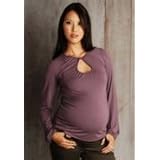ChiaraKruza Maternity : Long Sleeve Key Hole Top - Lavender
