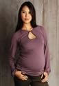 ChiaraKruza Maternity : Long Sleeve Key Hole Top - Lavender