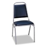 Alera Black Vinyl, Black Frame Upholstered Stacking Chairs with Square Back (ALESC68VY20S) Category: Stacking Chairs
