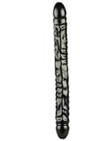 Doc Johnson Veined Dildo, Black, 18 Inches