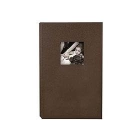 New 'Hudson' brown cloth book-bound 3-up album by Kolo - 4x6
